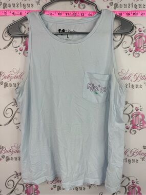 Honolula wahine tank Aloha Pocket Tank - Light Blue Women's Sleeveless Top